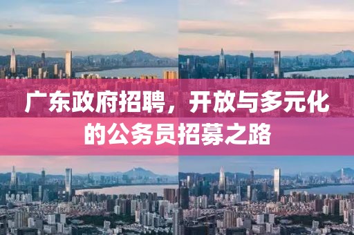 广东政府招聘，开放与多元化的公务员招募之路