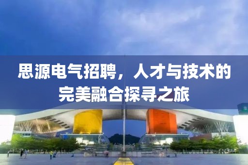 思源电气招聘，人才与技术的完美融合探寻之旅