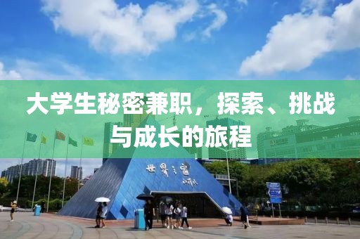 大学生秘密兼职，探索、挑战与成长的旅程